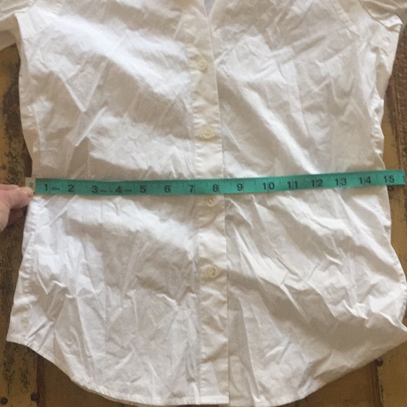 THEORY WHITE BUTTON UP MEASUREMENTS - Picture 4 of 7